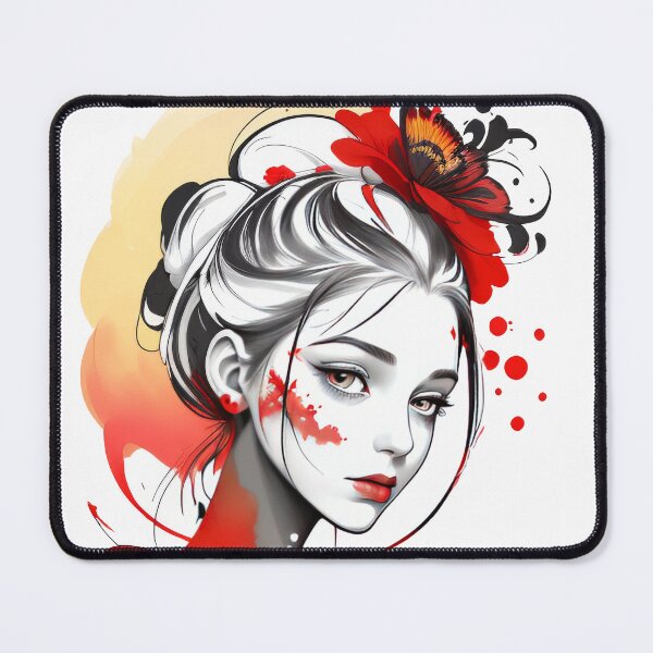 Item preview, A woman with a flower in her hair. Multicolored art. designed and sold by Harmonysens.