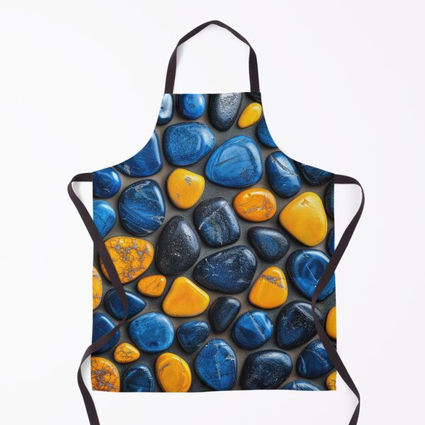 Item preview, Blue and Orange Pebbles designed and sold by NicolasGlowArt.