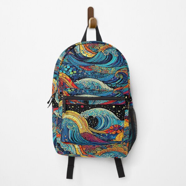 Item preview, Multicolor Waves Pattern Of Ocean In The Night. designed and sold by Giulivo Store Graphic.