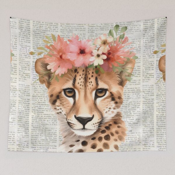 Item preview, Tiger T-shirts, nature pattern T-shirts, cute wild animal pattern T-shirts, vintage style T-shirts, newspapers designed and sold by BeYourself1993.