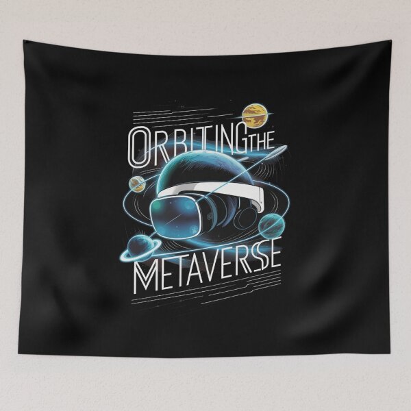 Item preview, Vr Headset Orbiting the Metaverse designed and sold by HOMEDESIGNPRINT.