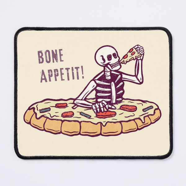 Item preview, Bone - Appetit! Pizza skull designed and sold by MonochromeEcho.