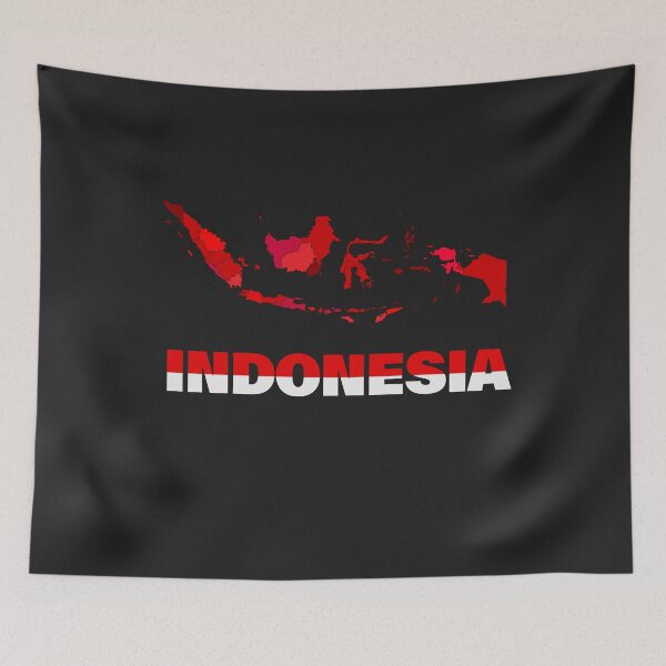 Item preview, Indonesia Flag Map designed and sold by AnimalsDH305.