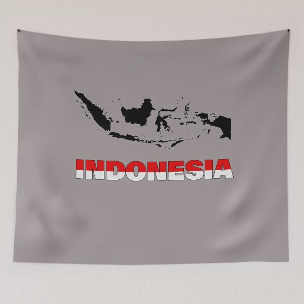 Item preview,  Indonesia Flag Map designed and sold by AnimalsDH305.