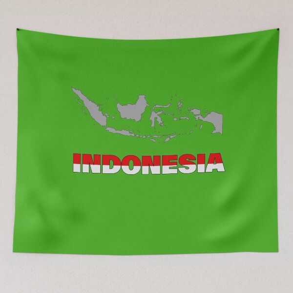 Item preview, Indonesia Flag Map designed and sold by AnimalsDH305.