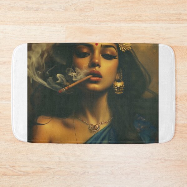 Item preview, indian woman smoking art, Indian painting designed and sold by Rockwpapart.