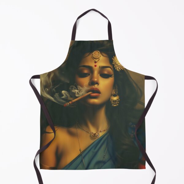 Item preview, indian woman smoking art, Indian painting designed and sold by Rockwpapart.