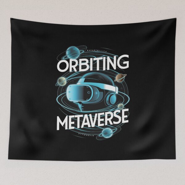 Item preview, Vr Headset Orbiting the Metaverse designed and sold by HOMEDESIGNPRINT.