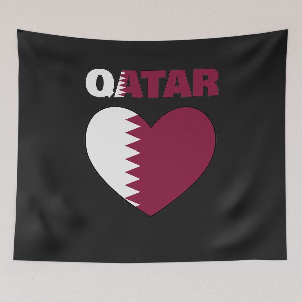 Item preview, Qatar Flag Map designed and sold by AnimalsDH305.