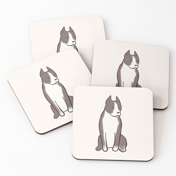 Item preview, Cute amstaff dog sitting  designed and sold by Mayarart.