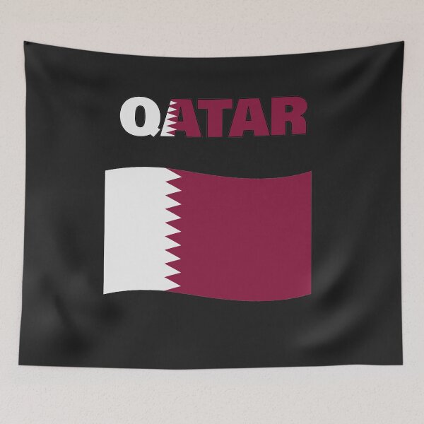Item preview, Qatar Flag Map designed and sold by AnimalsDH305.