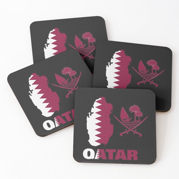 Item preview, Qatar Flag Map designed and sold by AnimalsDH305.