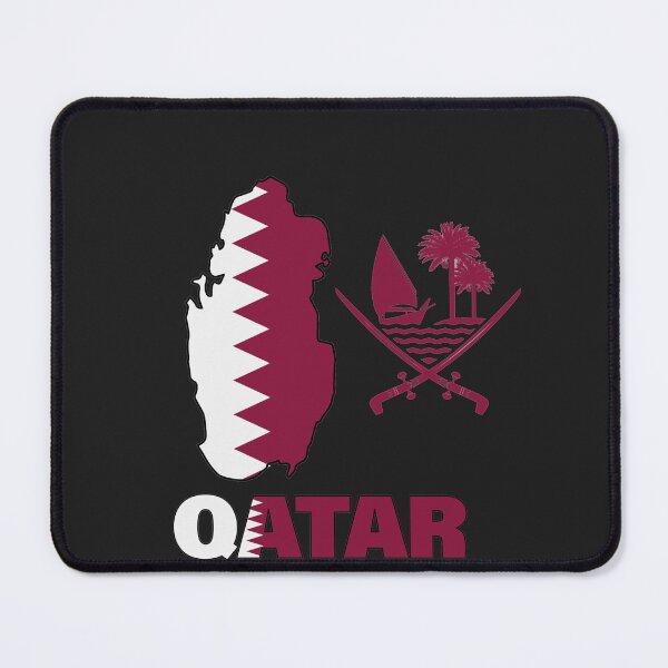 Item preview, Qatar Flag Map designed and sold by AnimalsDH305.