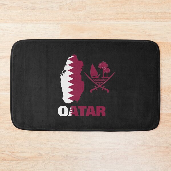 Item preview, Qatar Flag Map designed and sold by AnimalsDH305.