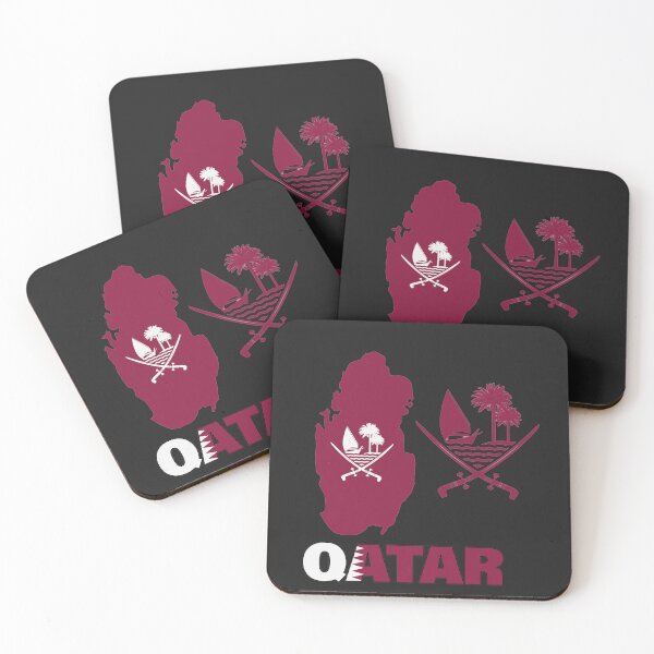 Item preview, Qatar Flag Map designed and sold by AnimalsDH305.