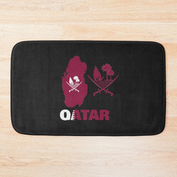Item preview, Qatar Flag Map designed and sold by AnimalsDH305.