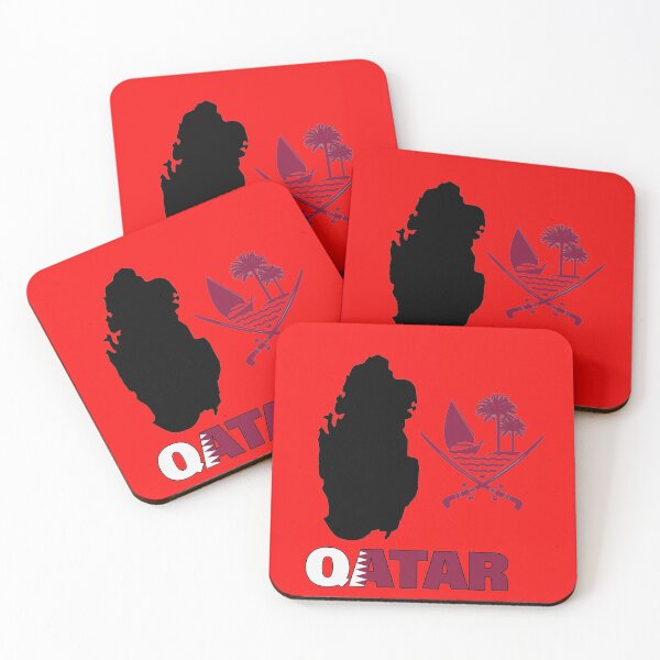 Item preview, Qatar Flag Map designed and sold by AnimalsDH305.
