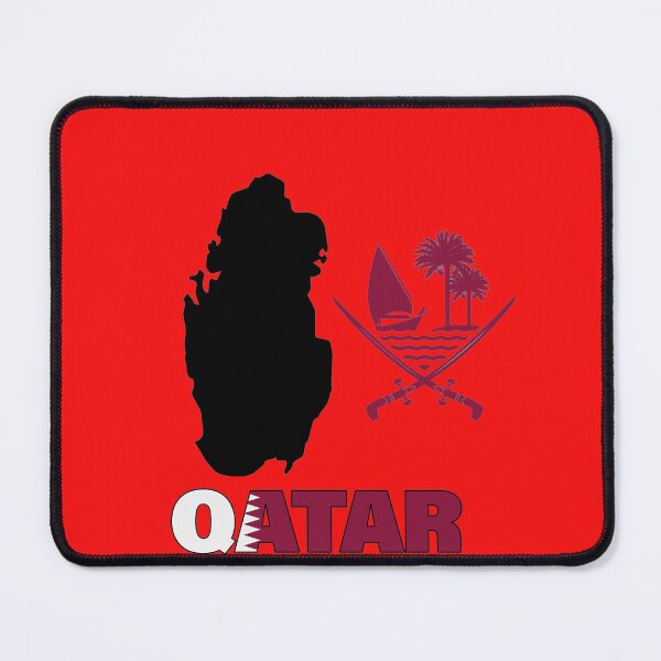 Item preview, Qatar Flag Map designed and sold by AnimalsDH305.