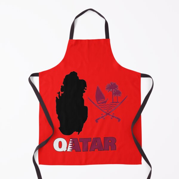 Item preview, Qatar Flag Map designed and sold by AnimalsDH305.