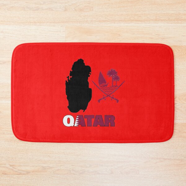 Item preview, Qatar Flag Map designed and sold by AnimalsDH305.
