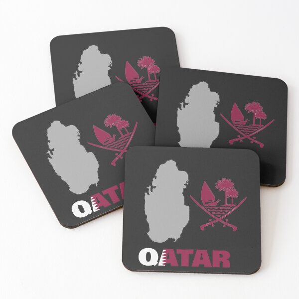 Item preview, Qatar Flag Map designed and sold by AnimalsDH305.