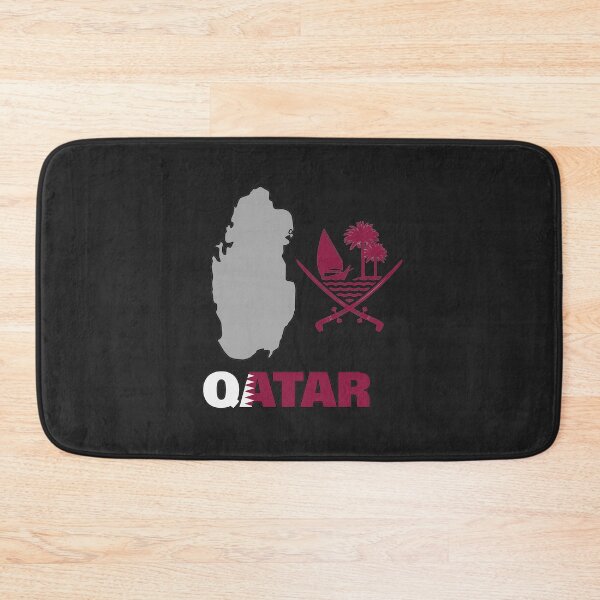 Item preview, Qatar Flag Map designed and sold by AnimalsDH305.