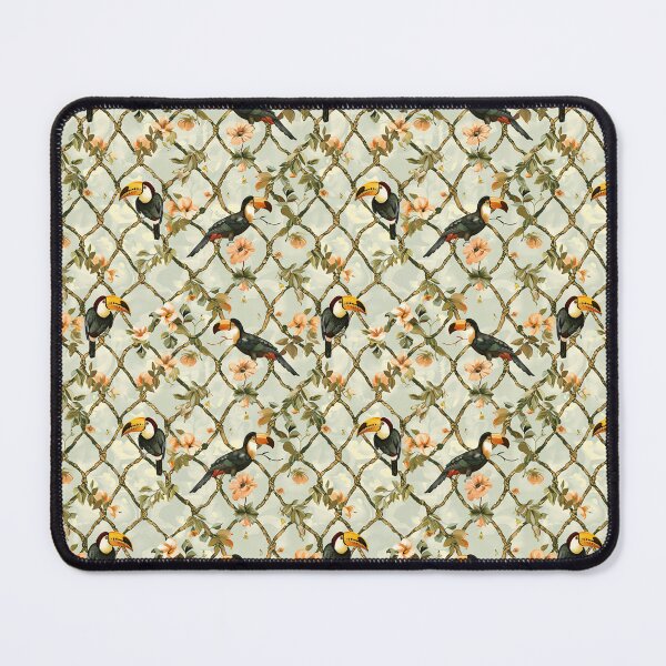 Item preview, Vintage Toucans - Lush Jungle Birds Pattern - Luxury Tropical Green Aesthetic designed and sold by eluxyumdecor.