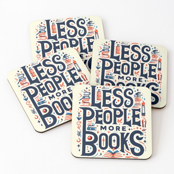 Item preview, Less people more books, typography designed and sold by maxmaj.