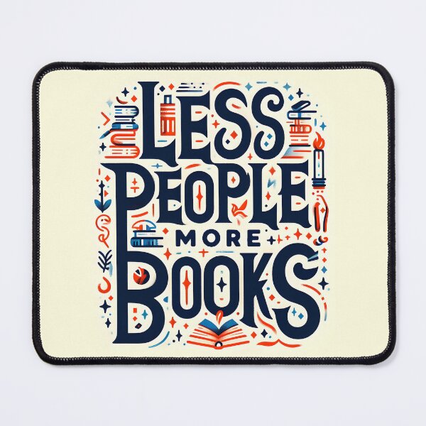 Item preview, Less people more books, typography designed and sold by maxmaj.