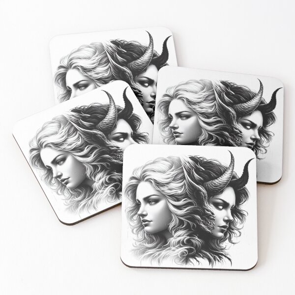Item preview, “The angel and the devil: a two-faced woman” designed and sold by CHRIST5000.