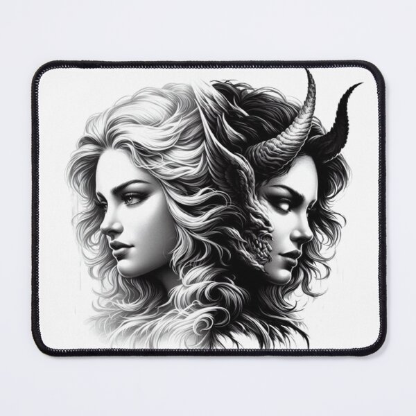 Item preview, “The angel and the devil: a two-faced woman” designed and sold by CHRIST5000.