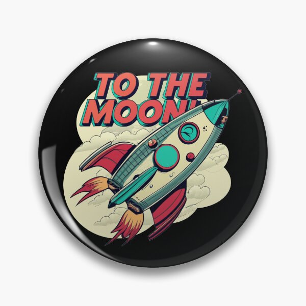 Item preview, To The Moon Retro Rocket designed and sold by SplendidThings.