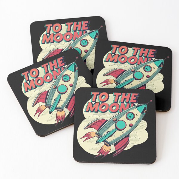Item preview, To The Moon Retro Rocket designed and sold by SplendidThings.