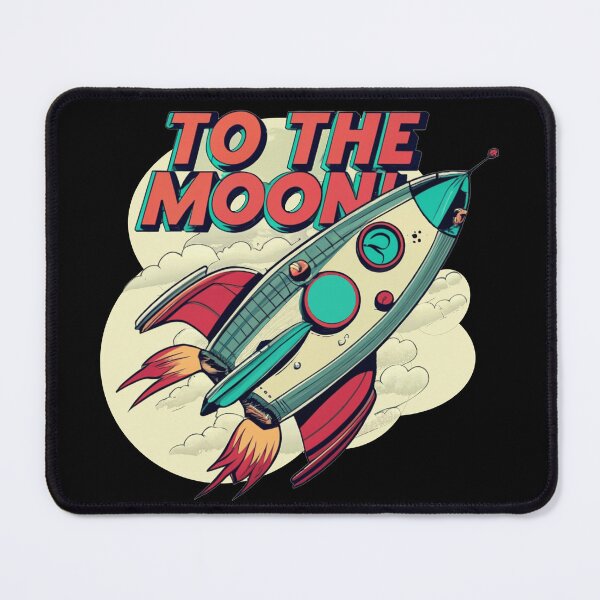 Item preview, To The Moon Retro Rocket designed and sold by SplendidThings.