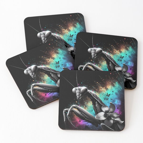 Item preview, Monochromatic Praying Mantis Ghost Orchid Rainbow Colors designed and sold by TomFrontierArt.
