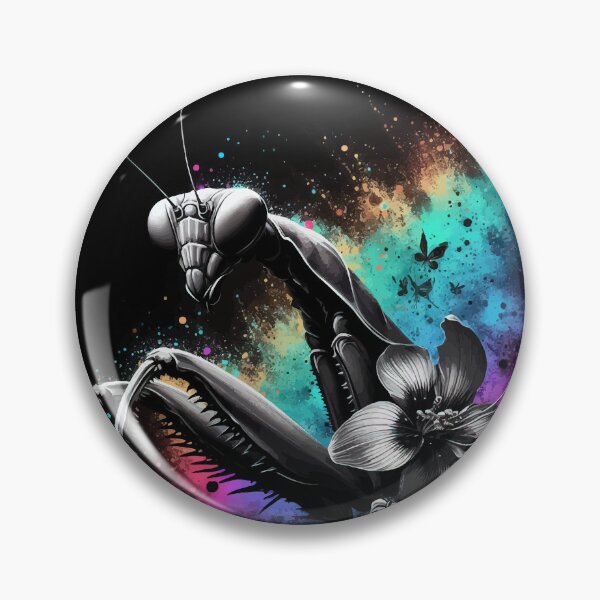 Item preview, Monochromatic Praying Mantis Ghost Orchid Rainbow Colors designed and sold by TomFrontierArt.