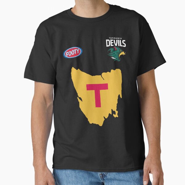 Vista previa del artículo con la obra «Tasmania Devils Football Club Estilo Guernsey», diseñado y vendido por LAMEBOYO.