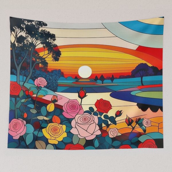 Item preview, Sunrise over Rose Garden designed and sold by George Hutton Hunter.