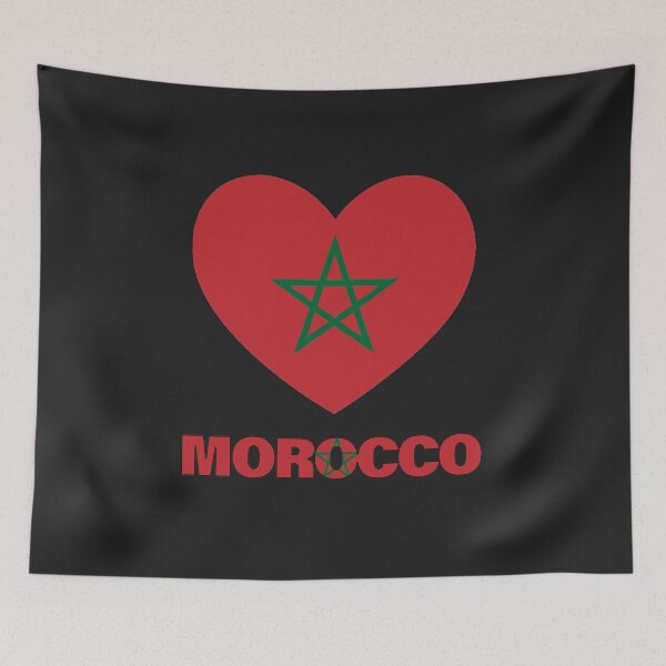 Item preview, Morocco Flag Map designed and sold by AnimalsDH305.