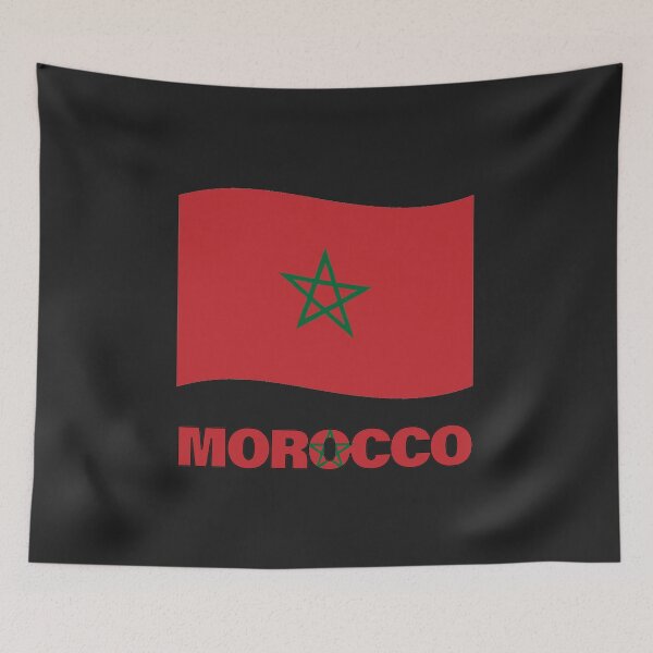 Item preview, Morocco Flag Map designed and sold by AnimalsDH305.