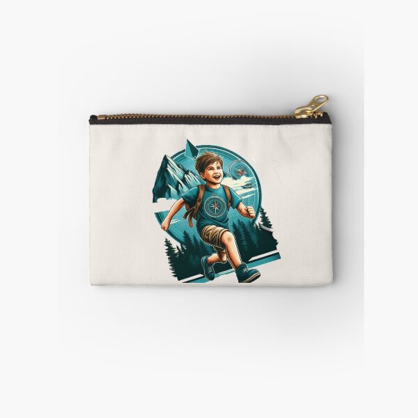Aperçu de l'œuvre L'aventure vous attend : jeune explorateur avec illustration de boussole créée et vendue par FarBeyound.
