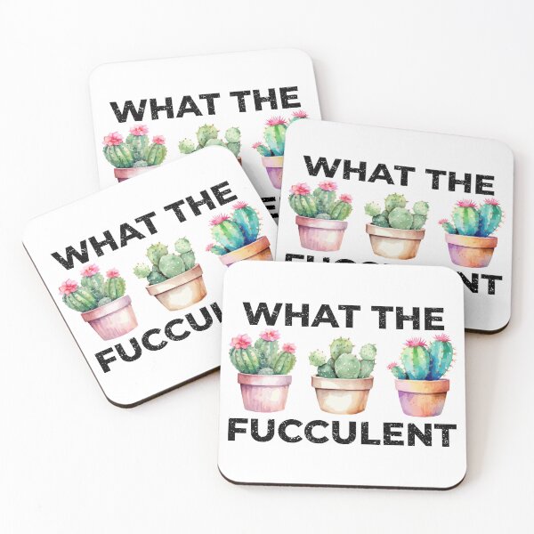 Item preview, What the Fucculent Cactus Succulents Plants Gardening Funny Play Words Retro Graphic designed and sold by Vintage-Graphic.