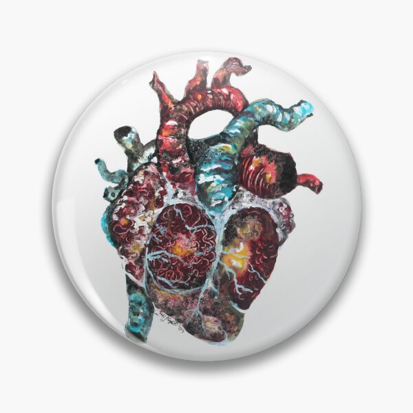 Item preview, Heart a Mess | Mixed Media Anatomy Painting designed and sold by Karli Mogen.