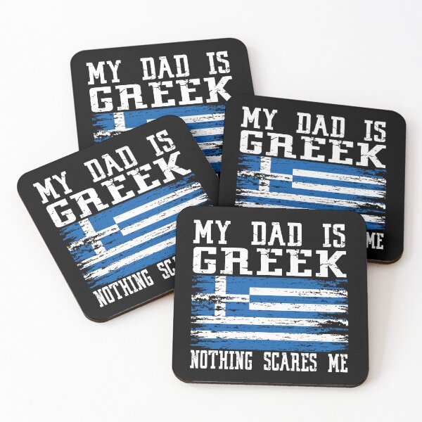 Item preview, My Dad Is Greek Nothing Scares Me Vintage Greek Flag designed and sold by Red-Gifts.