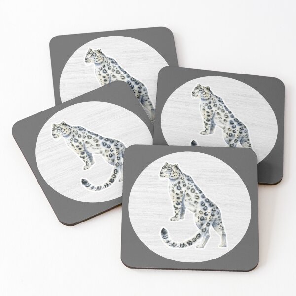 Item preview, Snow Leopard Watercolor Drawing designed and sold by LivingColorful.