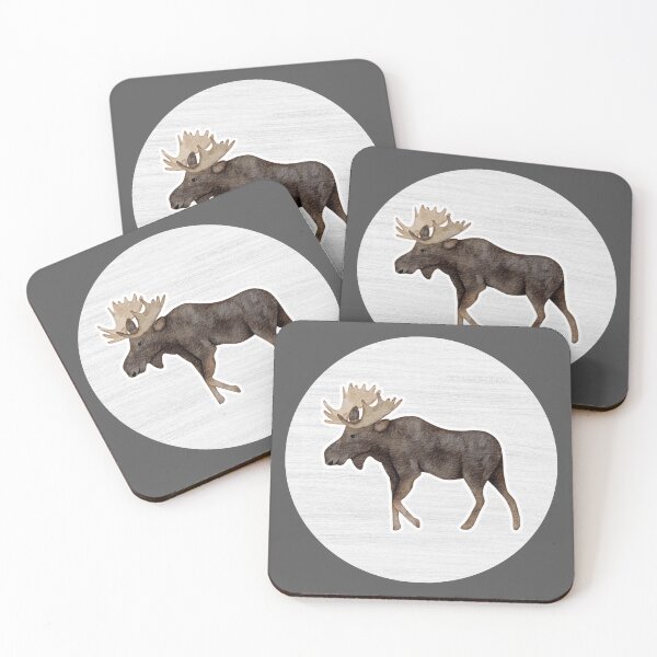 Item preview, Moose Watercolor Drawing designed and sold by LivingColorful.