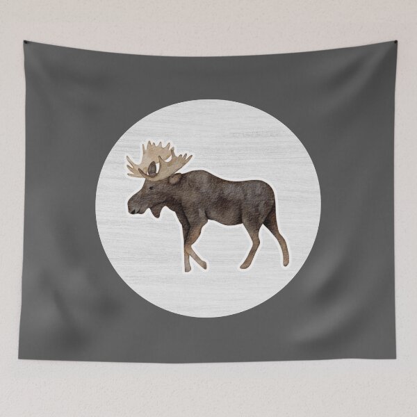 Item preview, Moose Watercolor Drawing designed and sold by LivingColorful.
