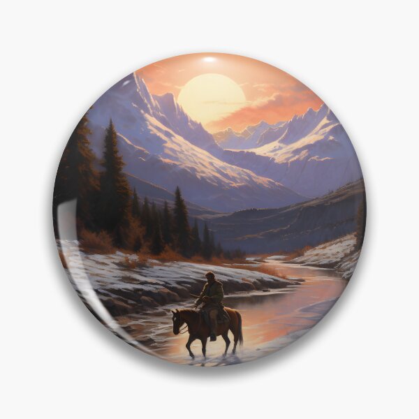 Item preview, Winter Horseback Adventure in Majestic Mountains designed and sold by Shirtastically.