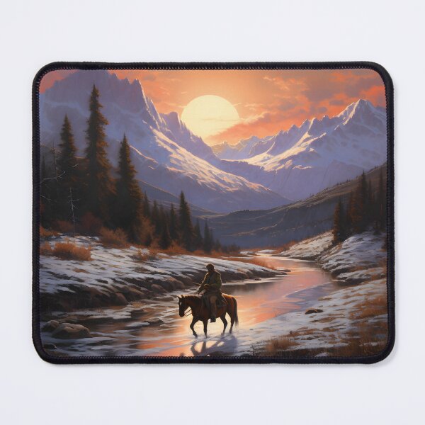 Item preview, Winter Horseback Adventure in Majestic Mountains designed and sold by Shirtastically.