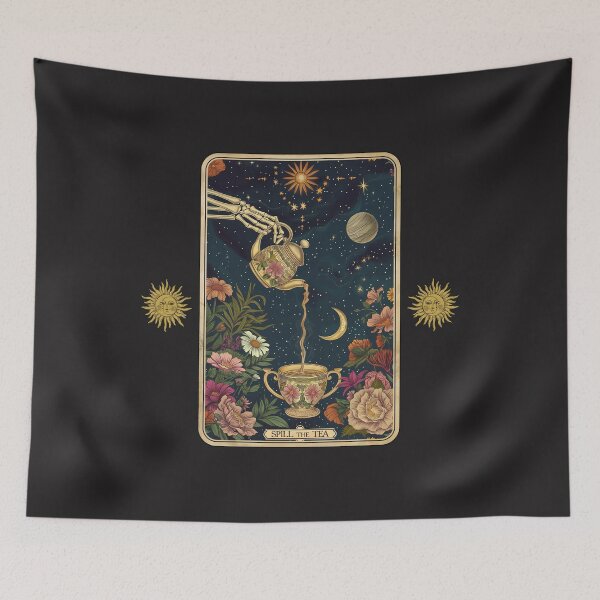 Item preview,  Spill the Tea Tarot Card- Aesthetic Gothic Vibe designed and sold by ButtonBonanza.